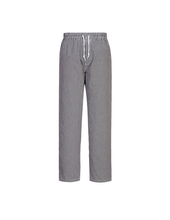 Pantalon de cuisine bromley couleur : échiquier noir taille 4xl - portwest