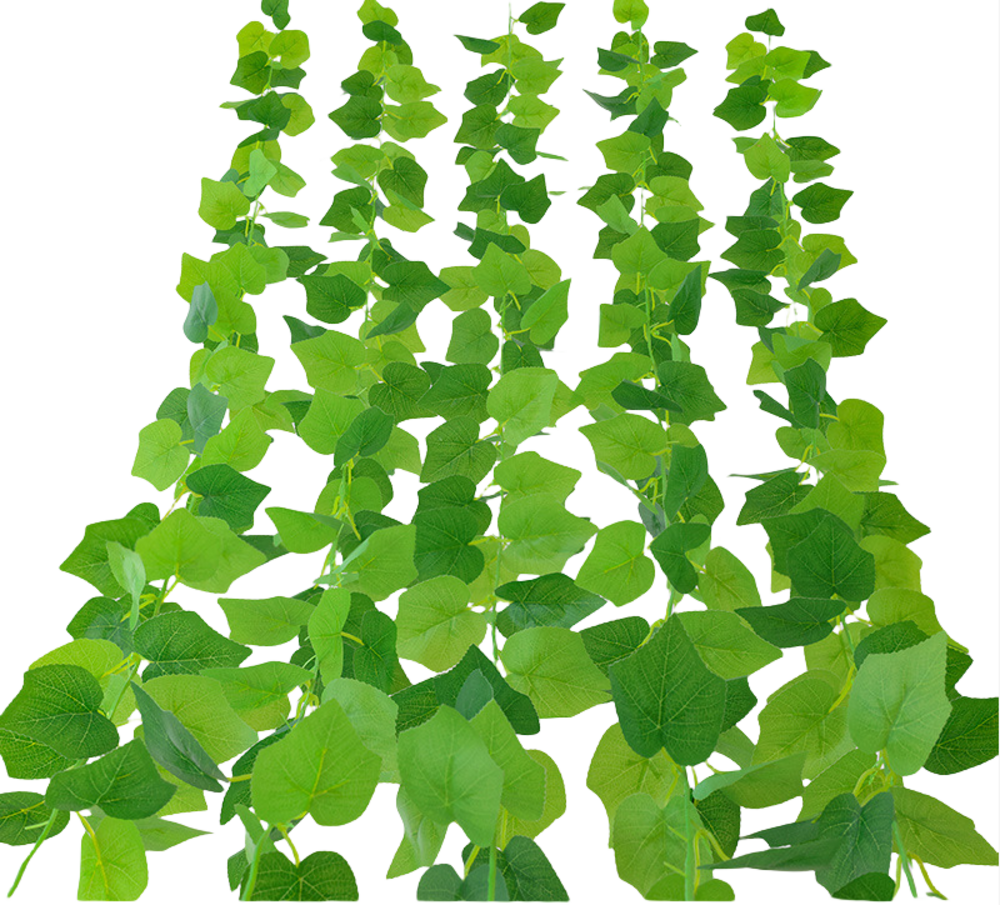Tiges de plantes artificielles en plastique, feuilles de vigne de 2 mètres de long
