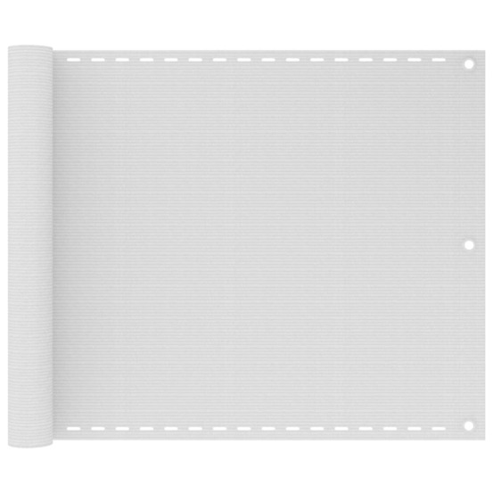 Écran de balcon brise pare vue protection confidentialité en pehd 75 x 400 cm blanc