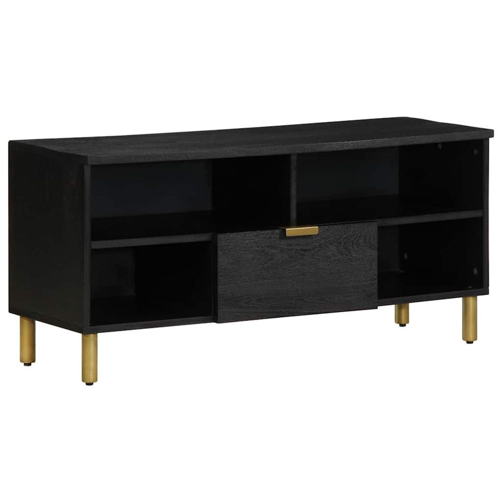 Meuble tv noir 100x33x46 cm bois d'ingénierie