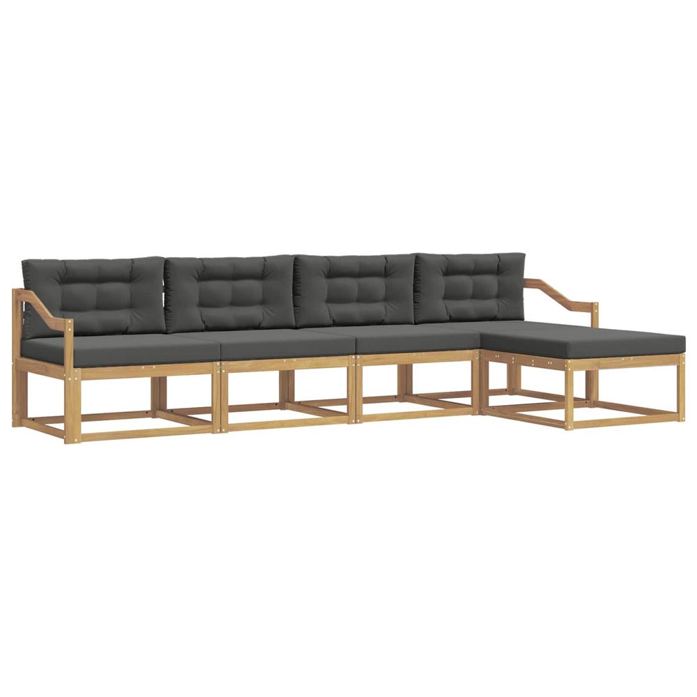 Ensemble de canapés d'extérieur 4 pc blanc et anthracite