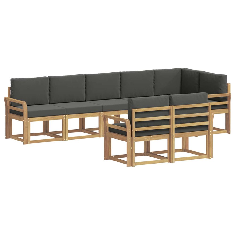 Ensemble de canapés d'extérieur 8 pc blanc et anthracite