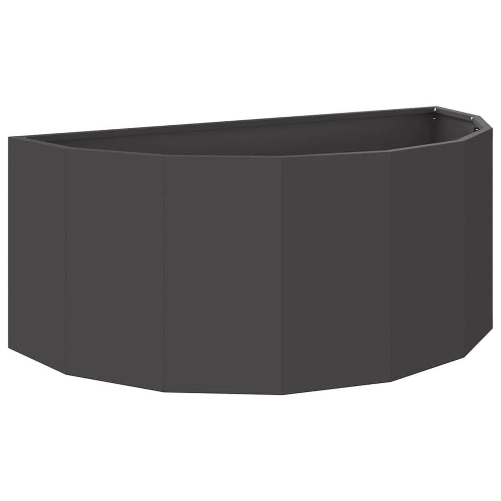 Jardinière d'extérieur noir 90 x 45 x 35 cm acier
