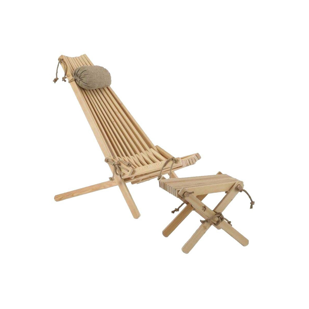 Chilienne scandinave avec repose-pieds mélèze