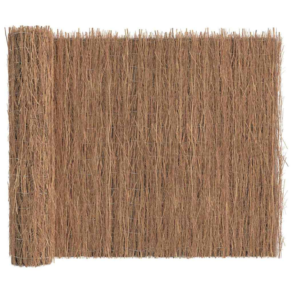 Clôture en brande marron 400 x 150 cm bois de brosse