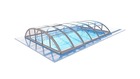 Abri de piscine horizon - 6,47x3,50 m - polycarbonate massif 3 mm - couleur ral7037 gris