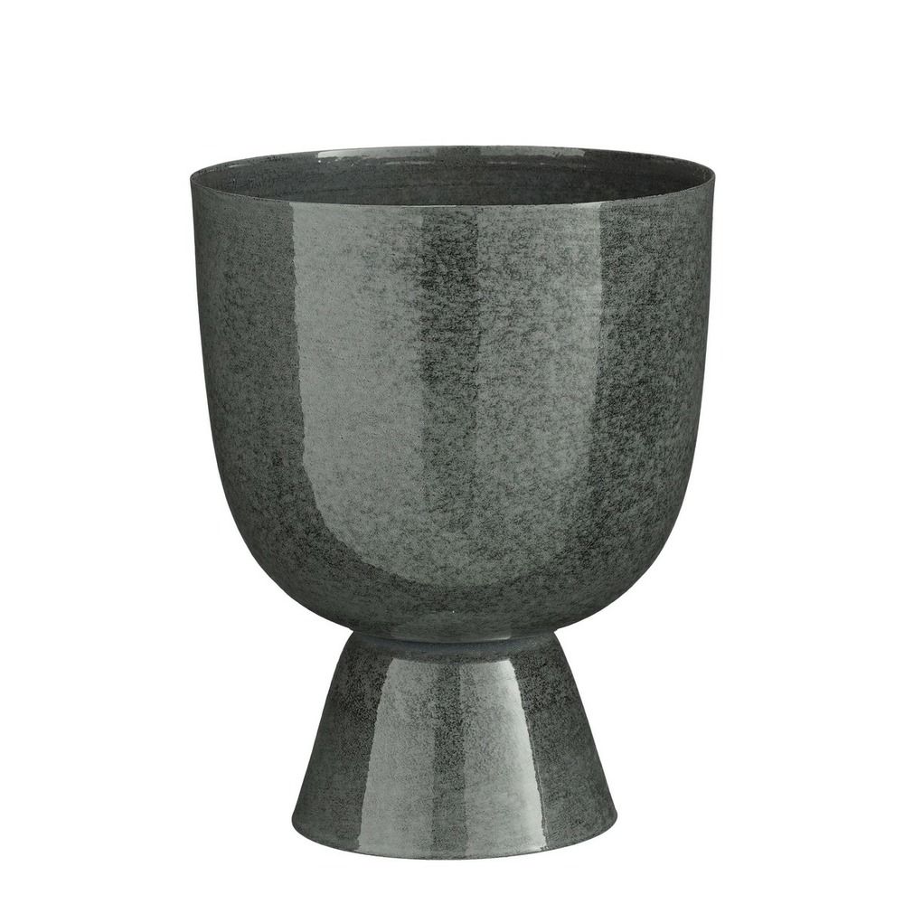 Mica decorations james cache-pot sur pied - h28 x ø22 cm - métal - gris