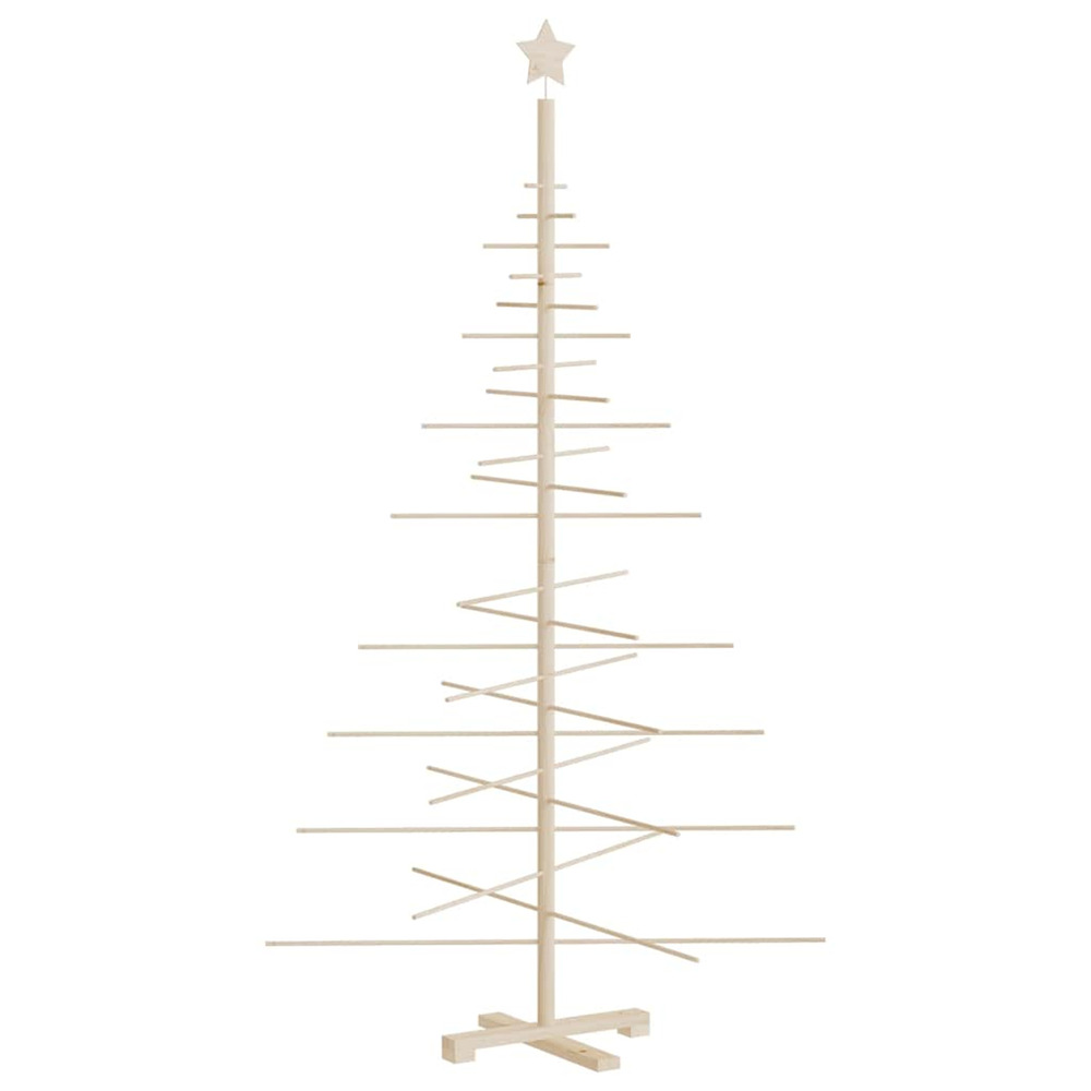Arbre de noël en bois pour décoration 180 cm bois massif de pin