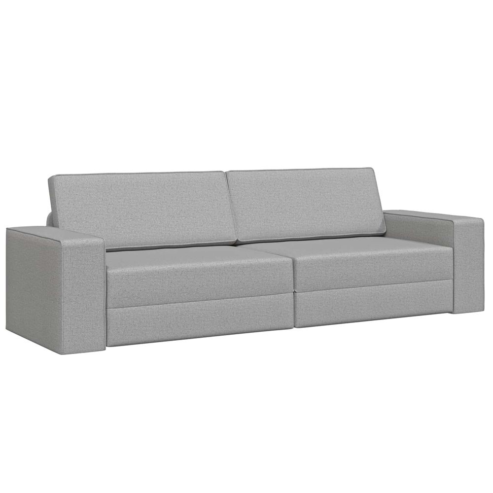 Canapé-lit gris nuage 245 x 78 x 77 cm tissu
