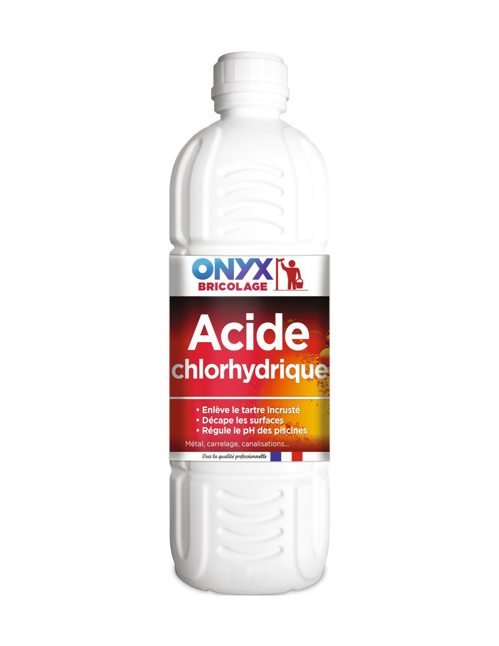 Acide chlorydrique 23 % bouteille 1 litre - onyx