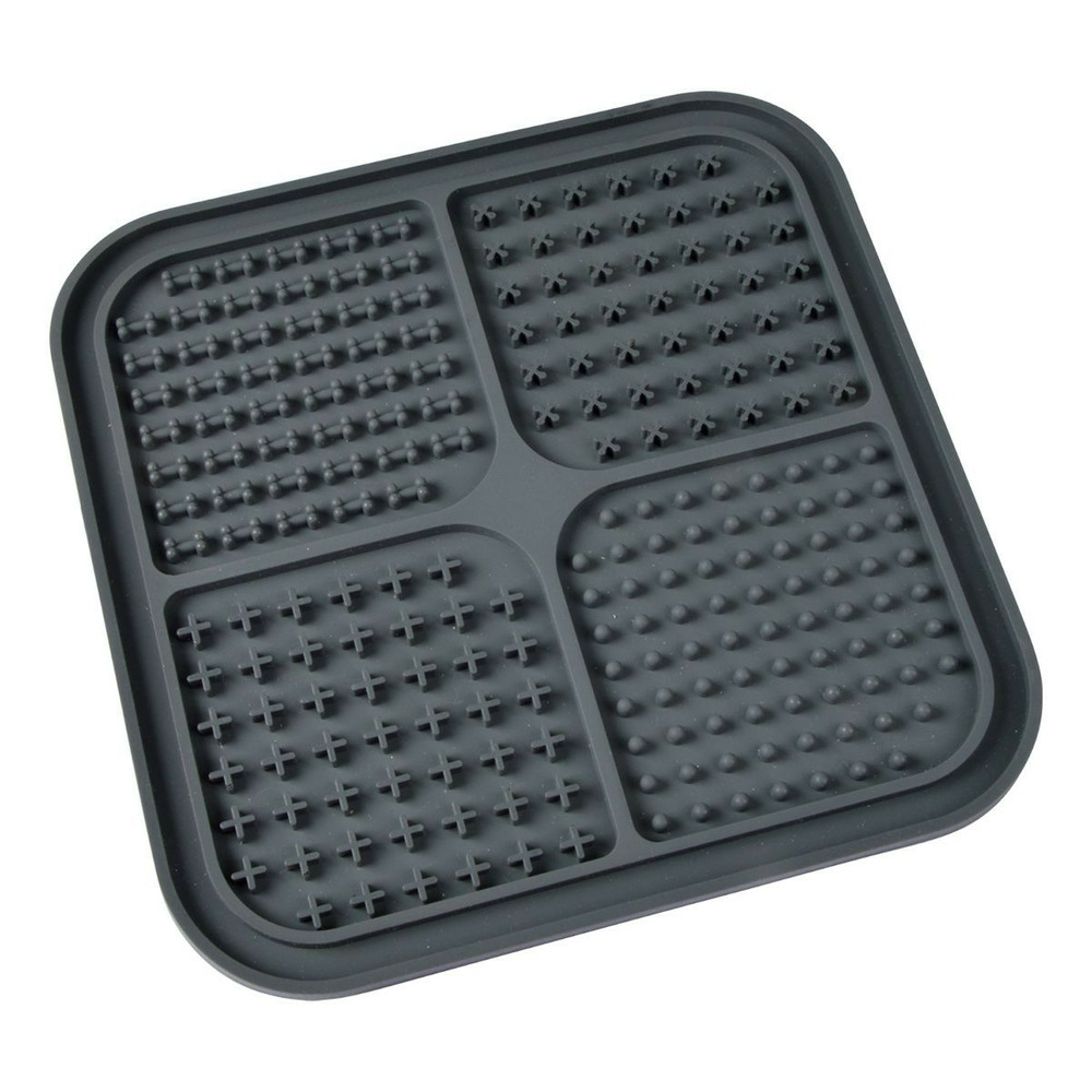 Tapis de léchage animaux silicone 20cm anthracite