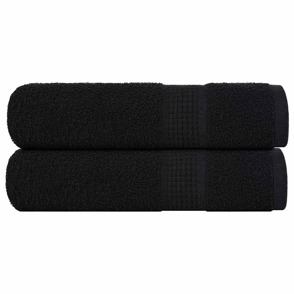 Essuie-mains frogn 2 pcs noir 50x100 cm 360 g/m²