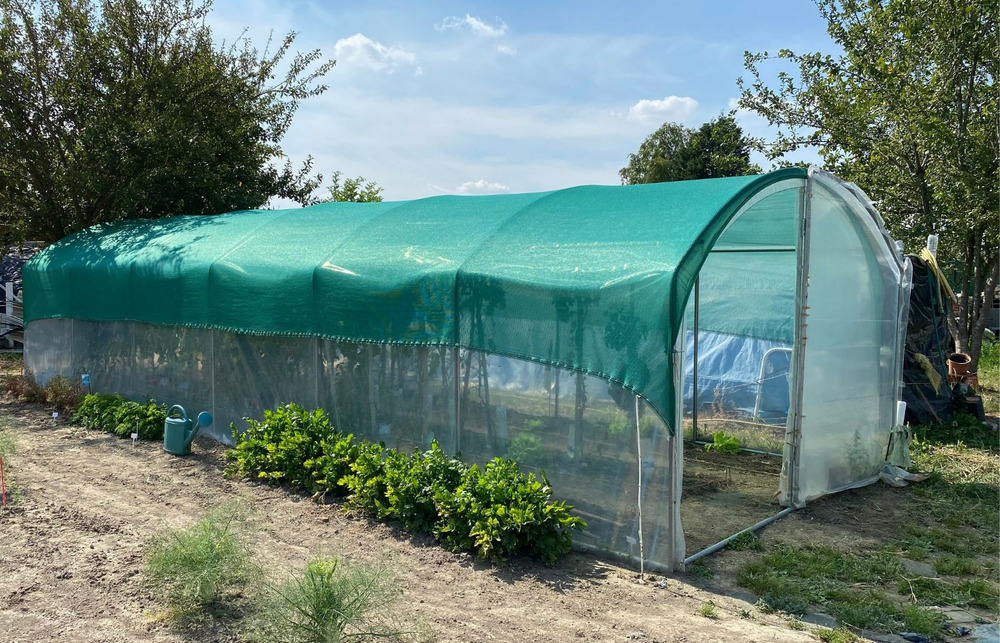 Filet d'ombrage pour serre tunnel de jardin - 3 à 4m de large - longueur 8m - les serres tonneau
