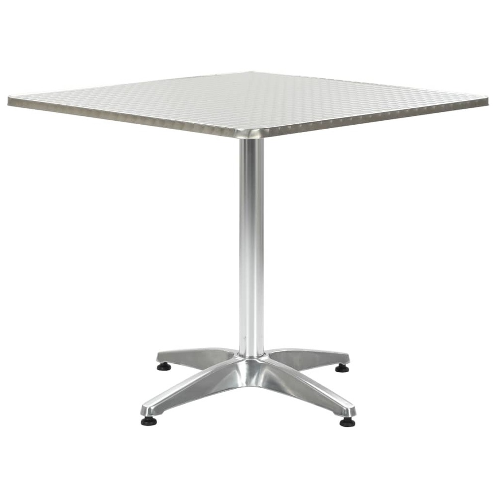 Table de jardin argenté 80x80x70 cm aluminium