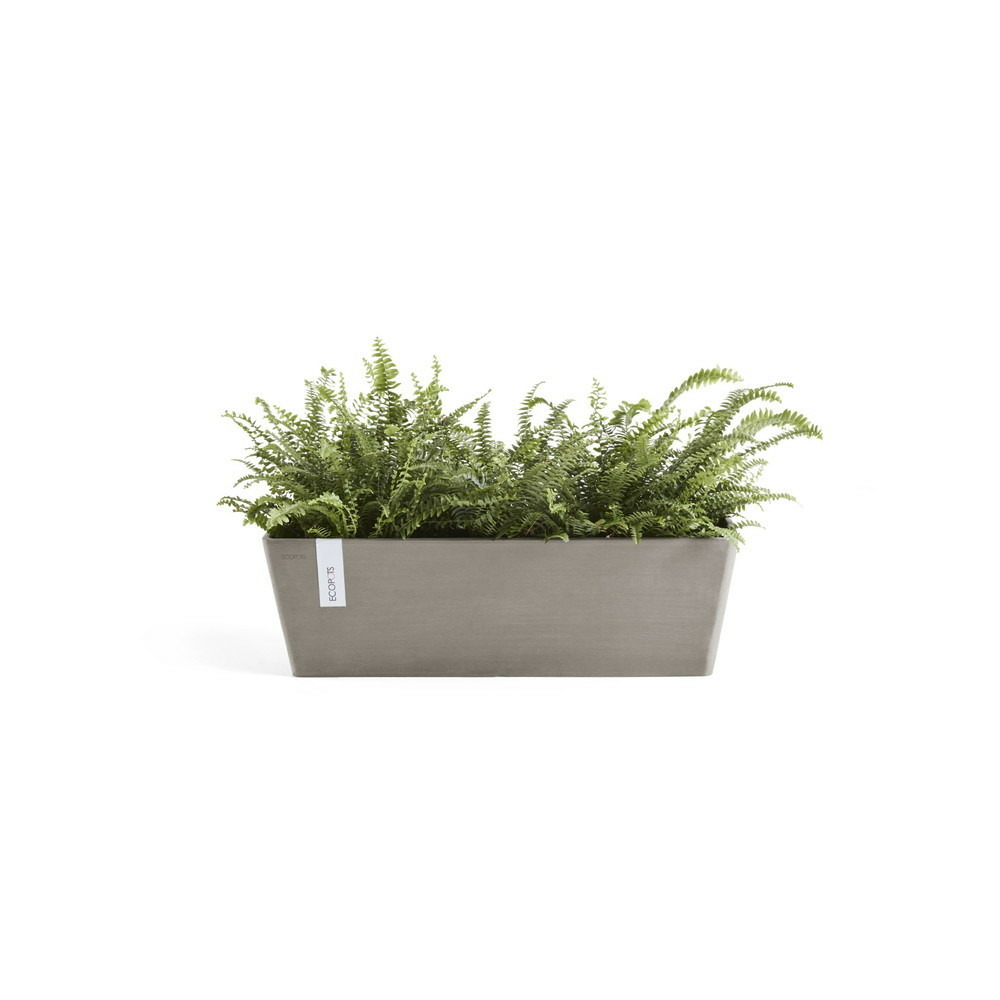 Pot rectangulaire bruges 55 taupe + réservoir d'eau - 55 x 17 x h. 17 cm - 12 l