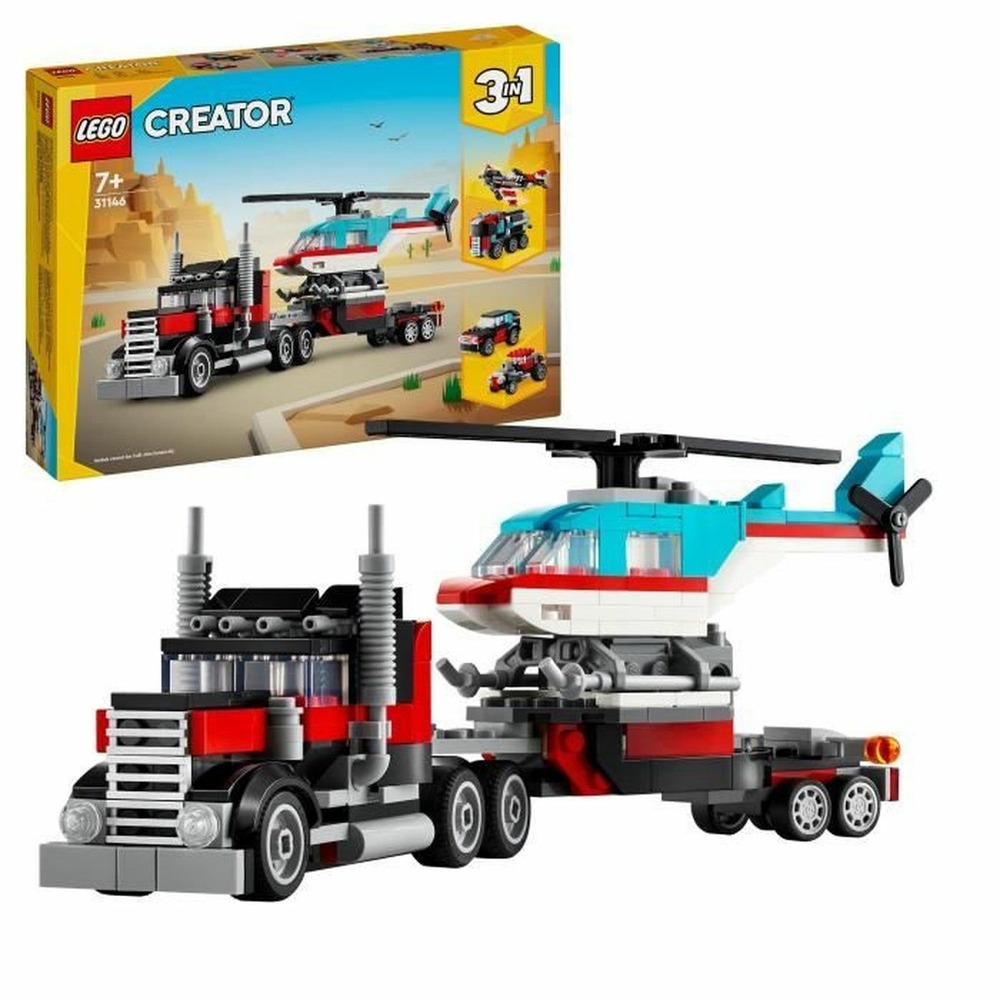 Lego creator 3 en 1 le camion remorque avec hélicoptere