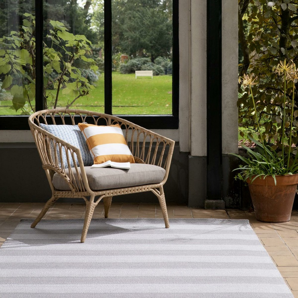 Tapis extérieur 160x230 kilim fait main gris lille