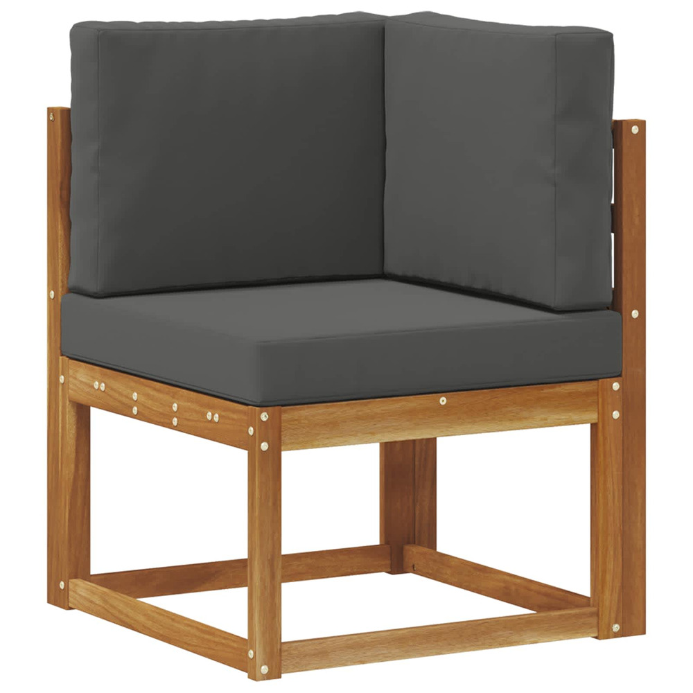 Canapé d'angle extérieur bois d'acacia massif