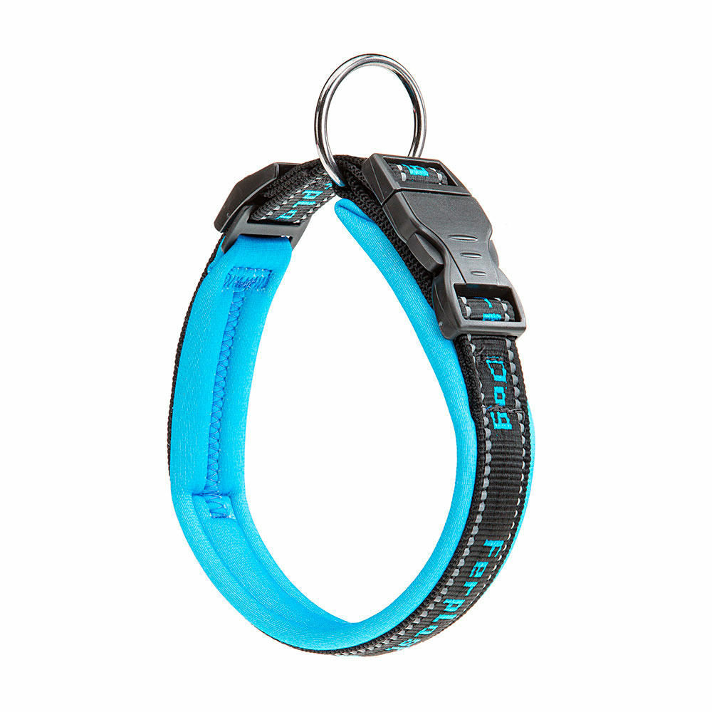 Ferplast collier chien sport dog, collier pour chien de taille grande, rembourrage doux, coutures réfléchissantes, étiquette pour