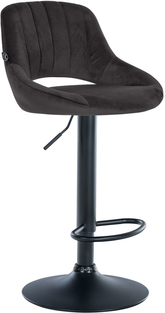 Tabouret de bar milet velours noir