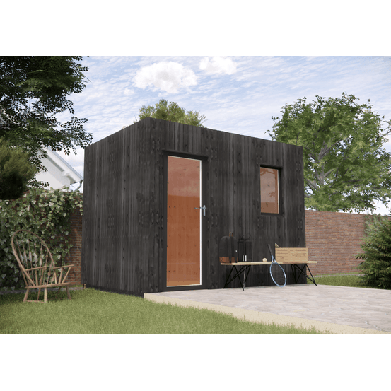 Studio de jardin re2020 en bois 3,3 x 2,4 x 2,7 m / isolation re2020 avec plancher isolé
