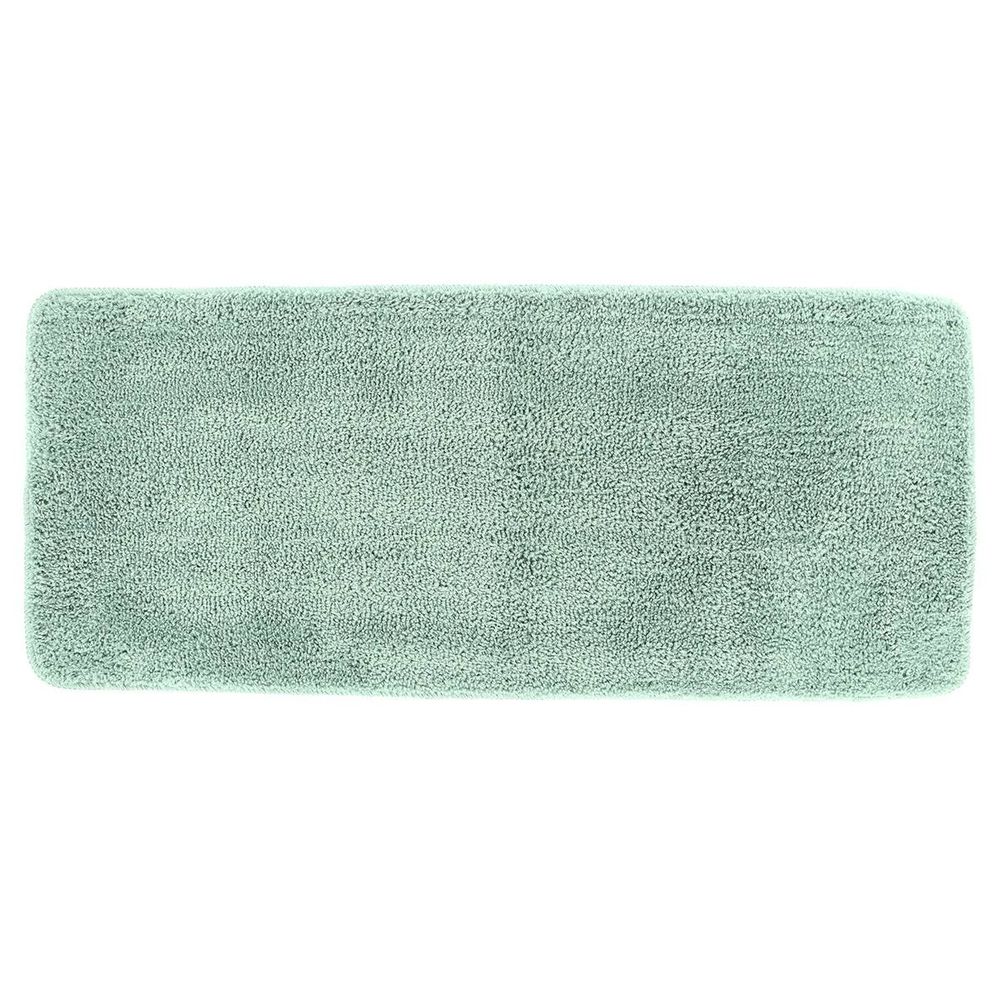 Tapis microfibre double vasque 50x120 cm dessous latex - vert amande