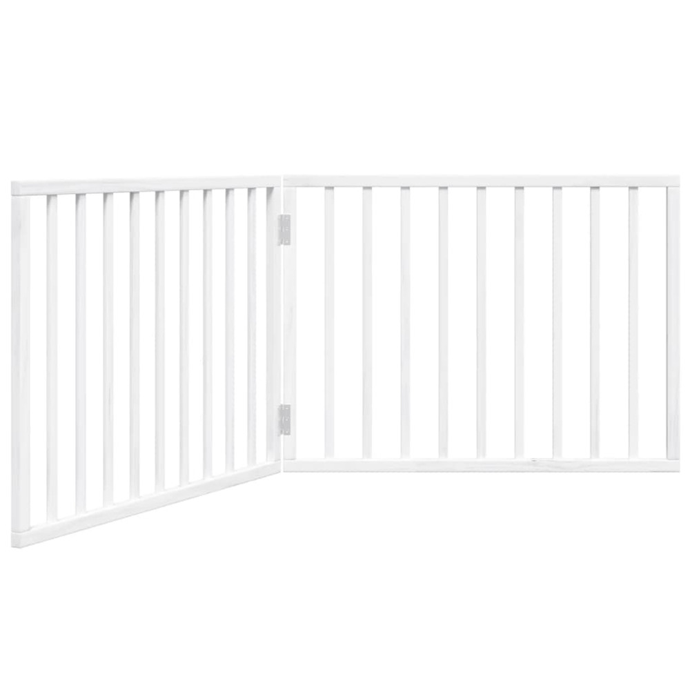 Barrière pour chien pliable à 2 panneaux blanc 160 cm bois de peuplier