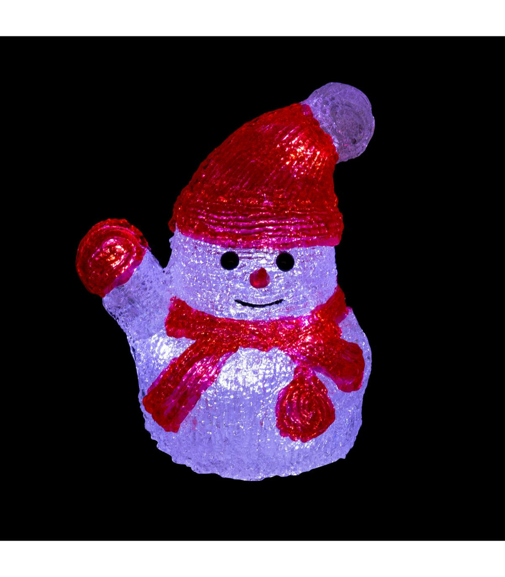 Décoration lumineuse personnage lumineux 16 led blanc froid lumière fixe h 18 cm