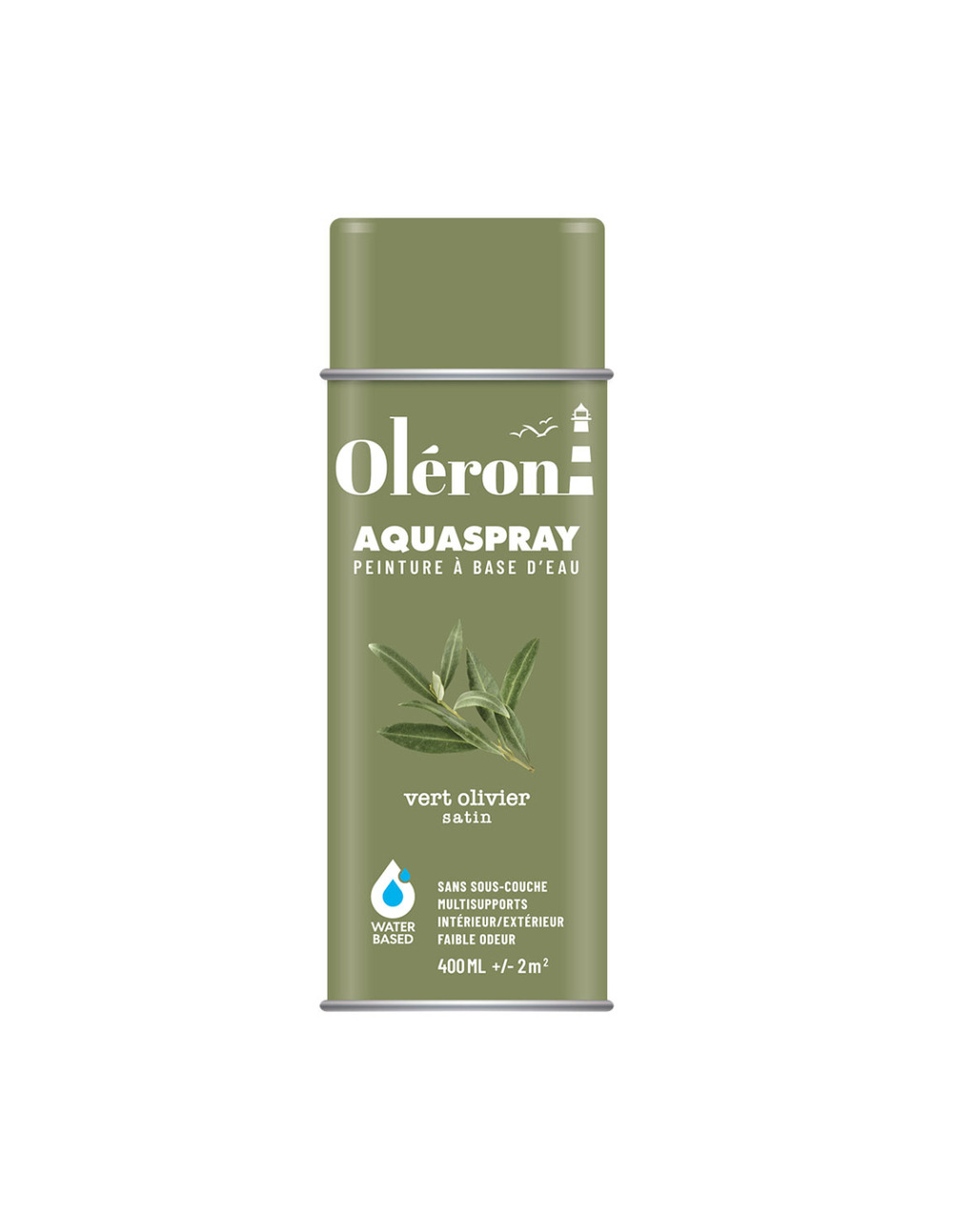 Aérosol technima aquaspray oléron vert olivier satiné 400ml - technima