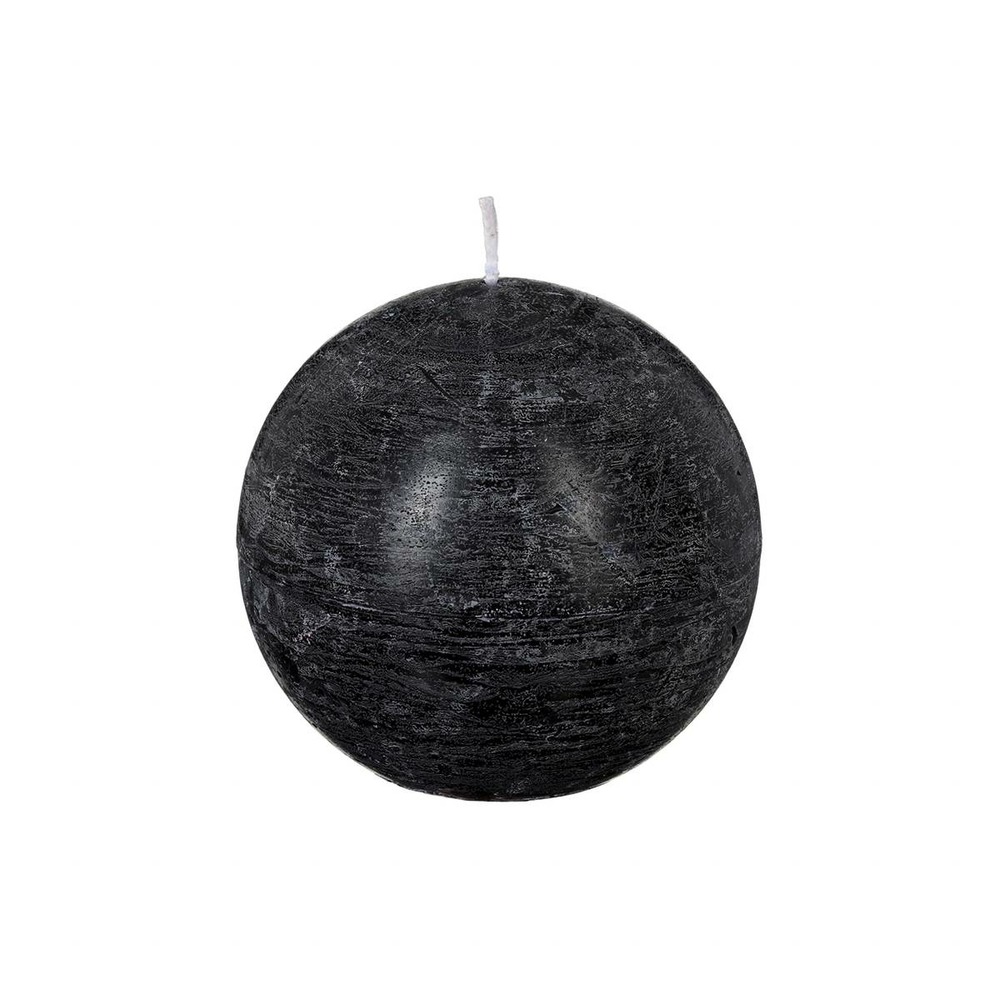 Bougie boule rustique - noir - 445g