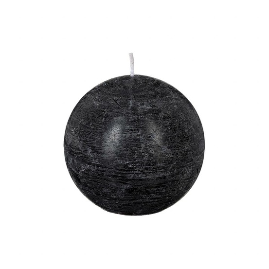 Bougie boule rustique - noir - 445g