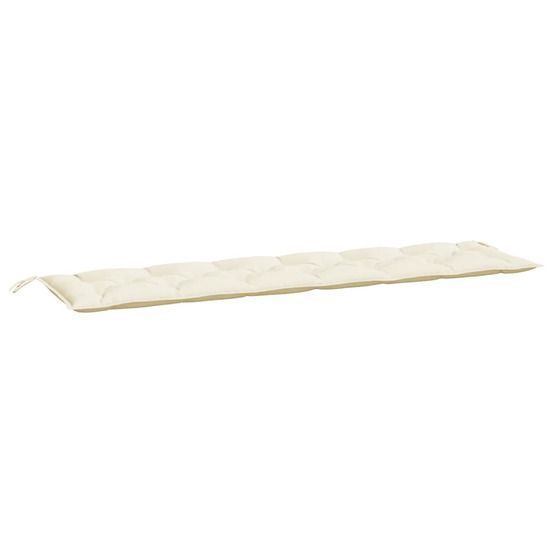 Coussin de banc de jardin blanc crème 200x50x7 cm tissu oxford