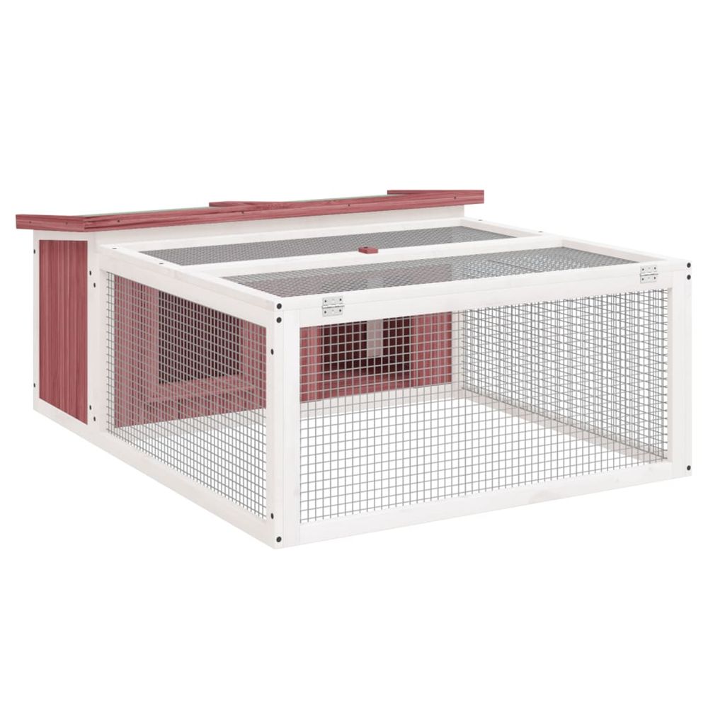 Clapier moka 117,5x97x47,5 cm bois de pin massif