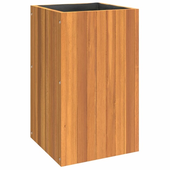 Jardinière bac lit surélevé plantes fleurs terrasse jardin 35 x 35 x 60 cm bois massif d'acacia marron