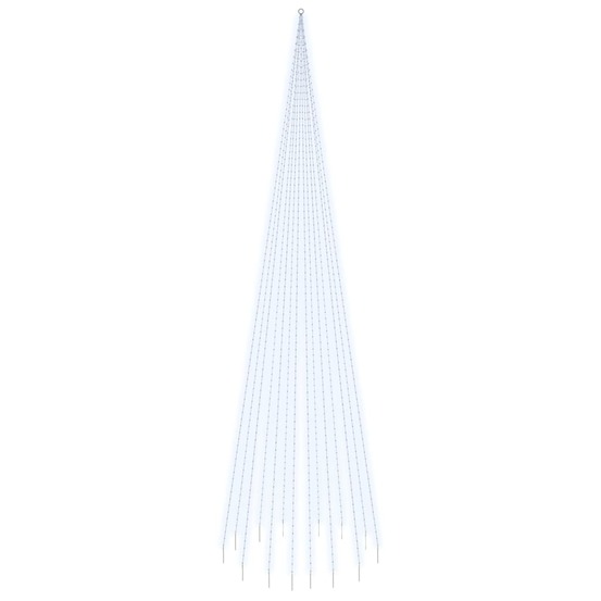 Sapin de noël sur mât de drapeau 1134 led blanc froid 800 cm