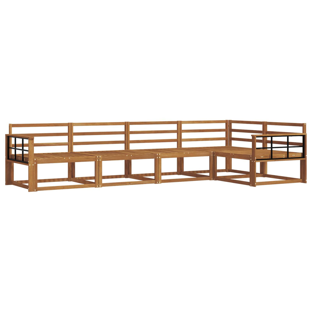 Ensemble de canapés d'extérieur 5 pcs naturel