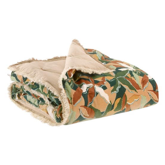 Plaid imprimé alina petrole 135 x 200 cm