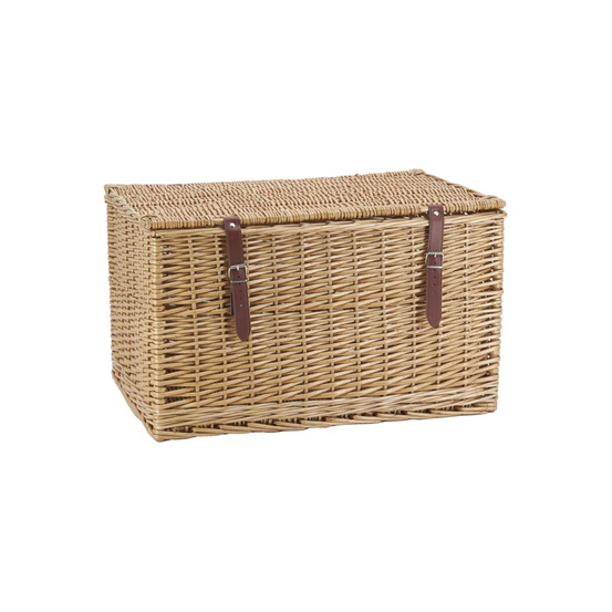 Malle en osier buff brun l62 grand modèle