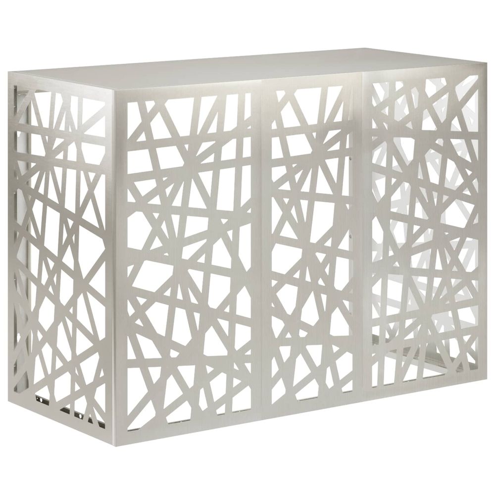 Housse de climatiseur argenté 110 x 50 x 80 cm acier inoxydable