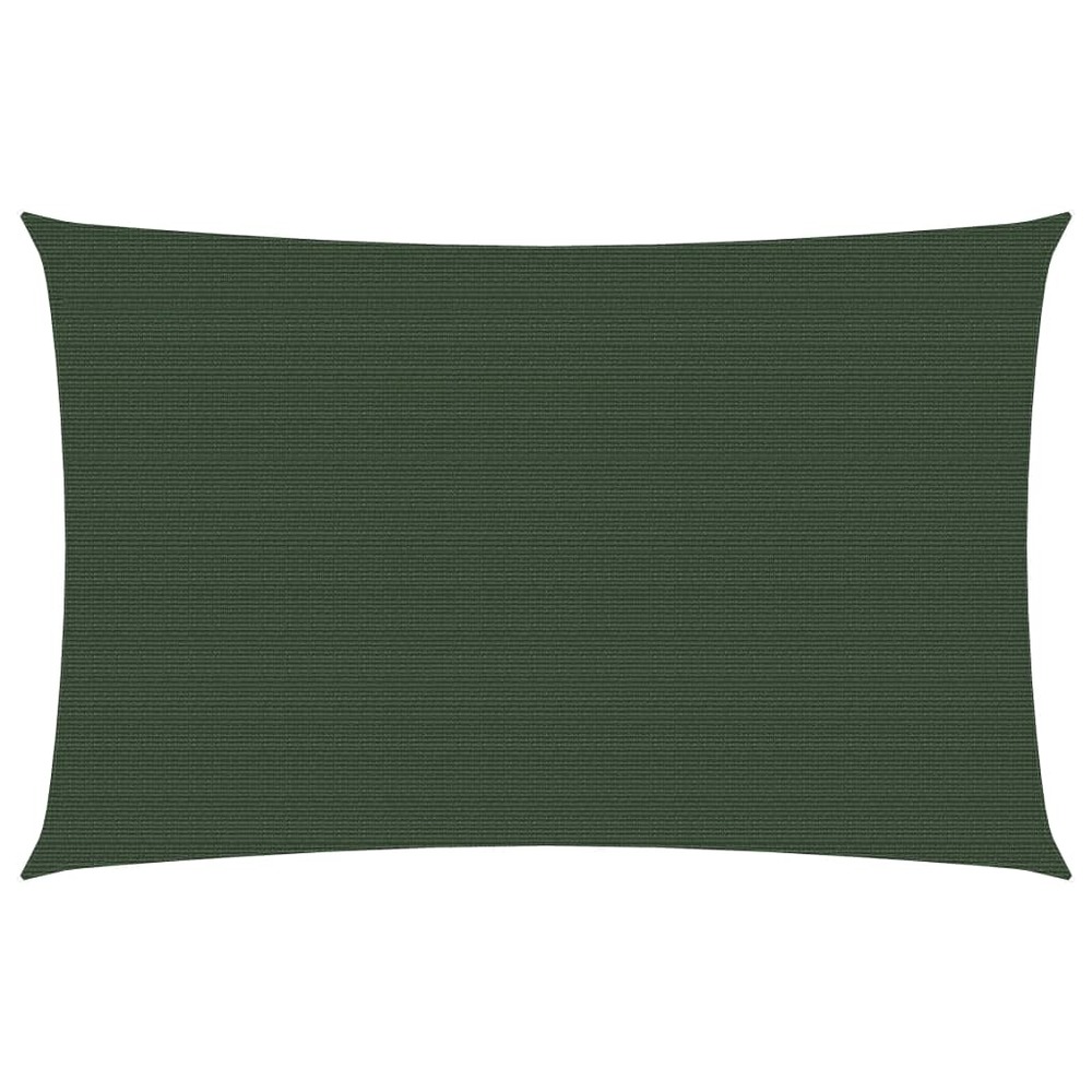 Voile toile d'ombrage parasol 160 g/m² pehd 2 x 4,5 m vert foncé