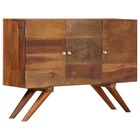 Buffet bahut armoire console meuble de rangement bois recyclé massif 110 cm marron