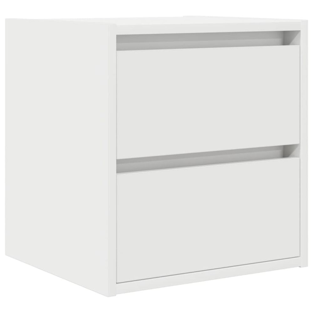 Table de chevet murale blanc 38x34x40 cm
