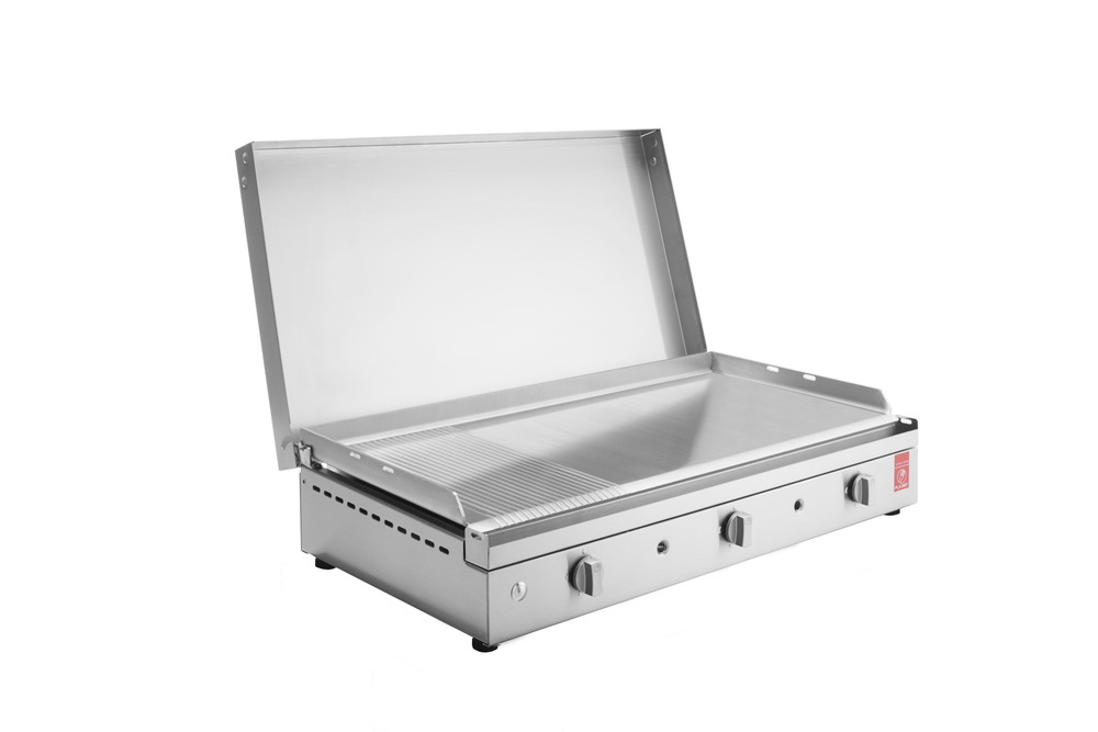 Chef 80 lisse rainurée + couvercle à charnières