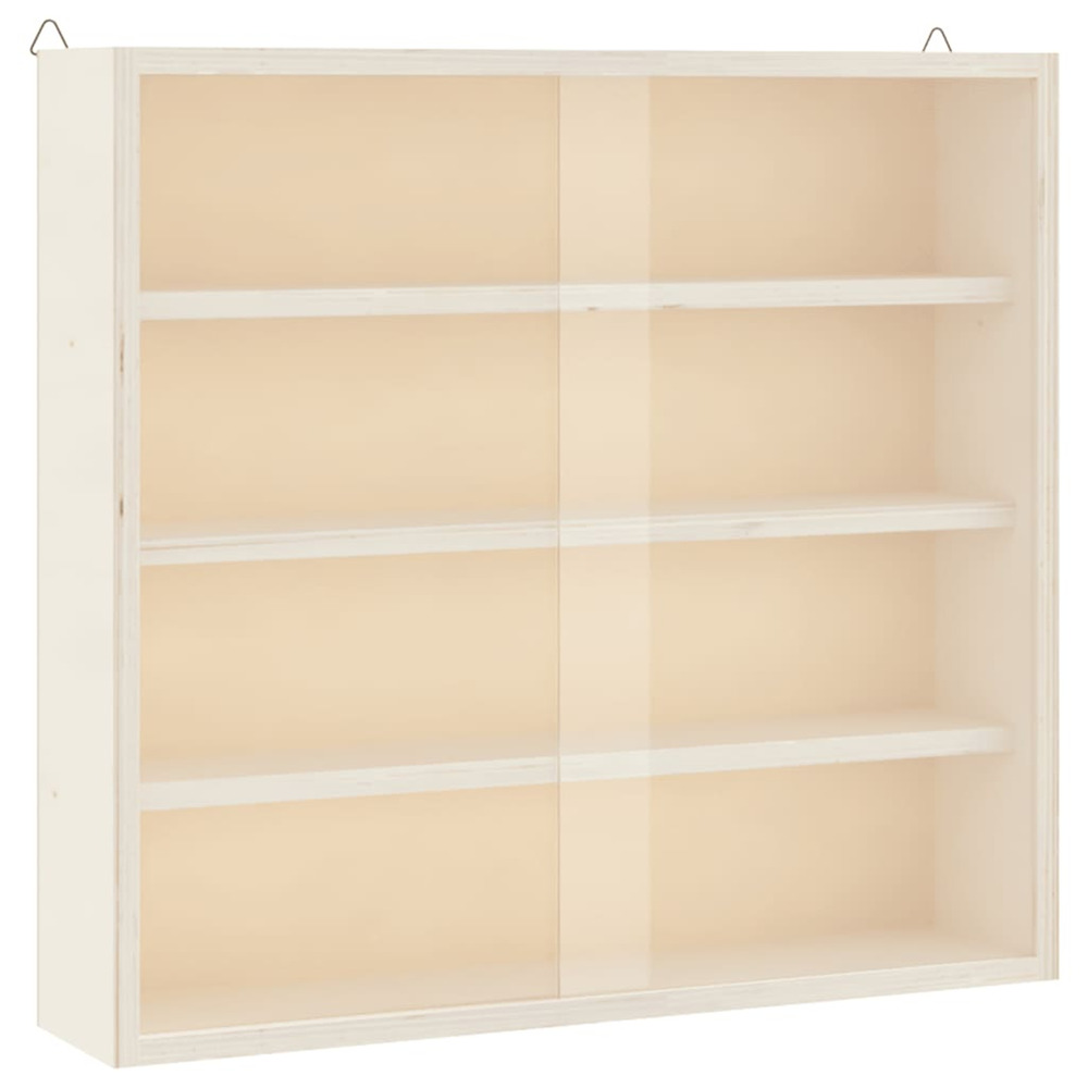 Vitrine de collection en bois avec portes 40x8,5x37cm