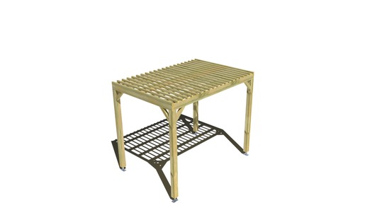 Pergola bois • 3m x 2m • indépendante • sens largeur • lattage bois • livraison comprise