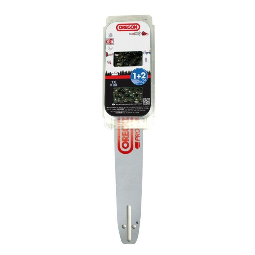 Kit guide chaîne oregon 581621 combo guide 130mlbk095 + 2 chaînes 95txl056e