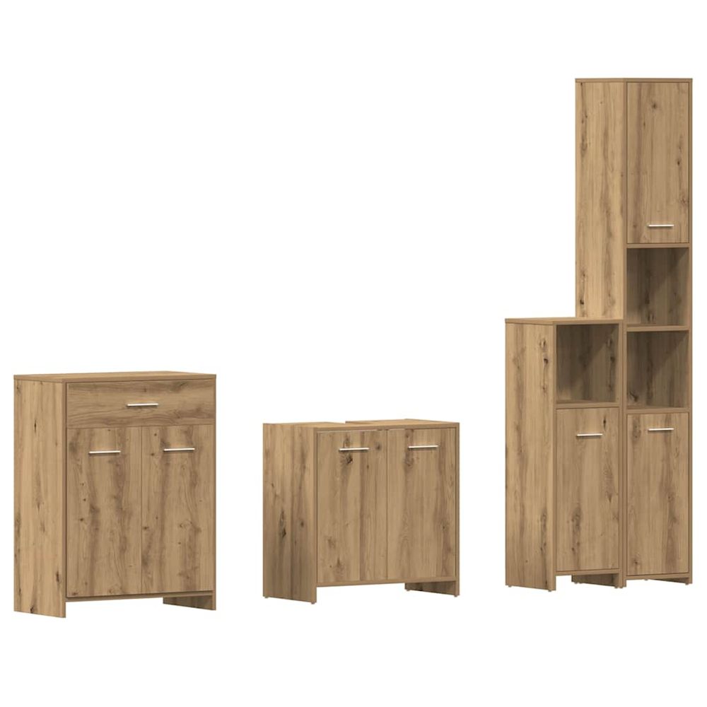 Ensemble de meubles salle de bain 4 pcs bois d'ingénierie