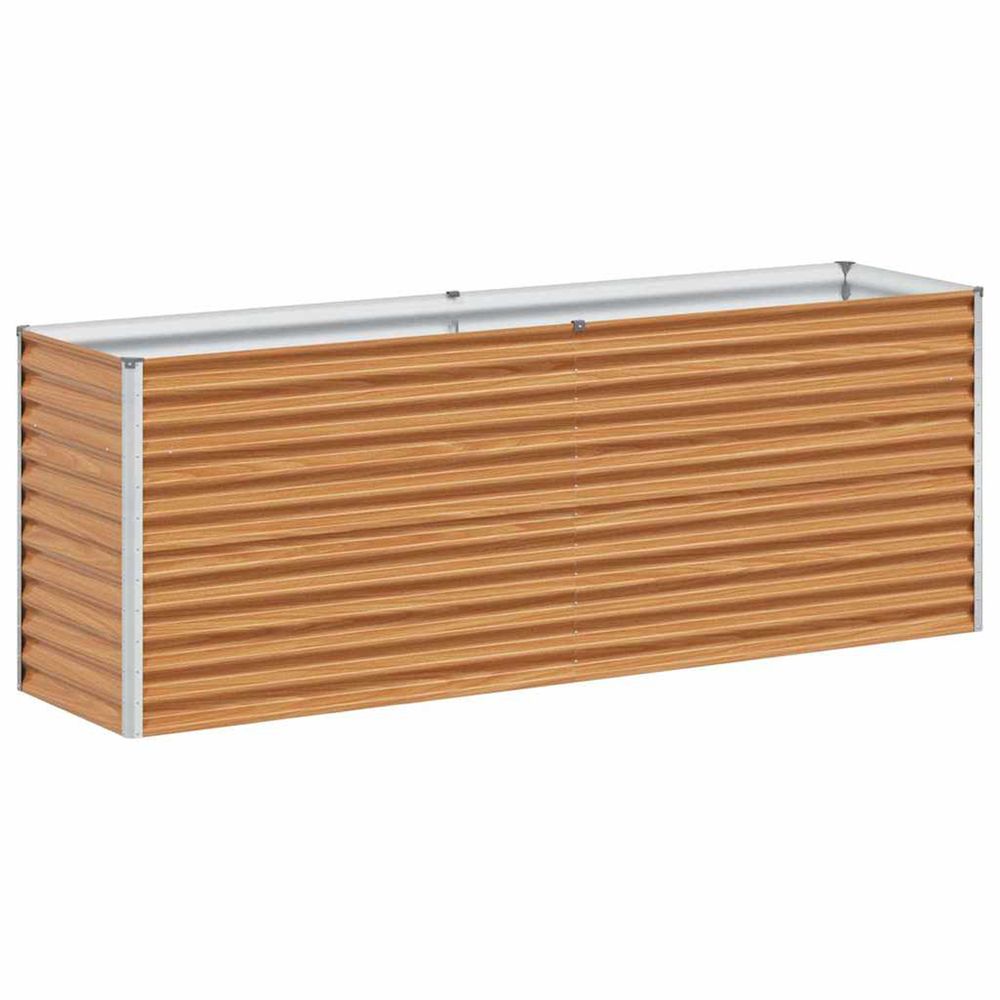 Jardinière d'extérieur surélevée marron clair 195 x 50 x 68 cm