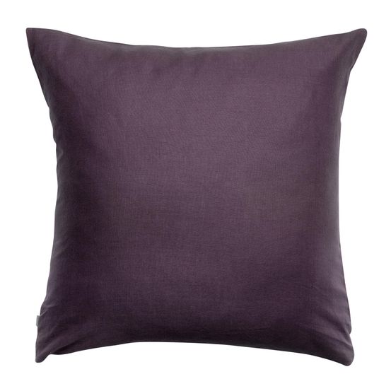 Taie d'oreiller stonewashed zeff raisin 65 x 65 cm