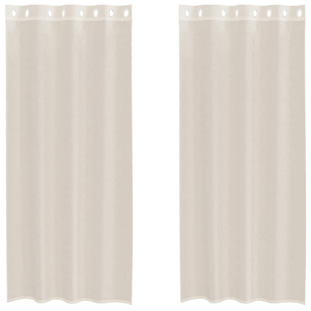 Rideaux en voile avec œillets 2 pcs crème 140x225 cm